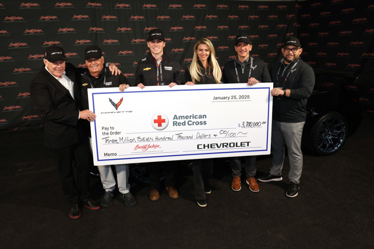 Record donation for a charity vehicle at Barrett-Jackson Record donation for a charity vehicle at Barrett-Jackson
