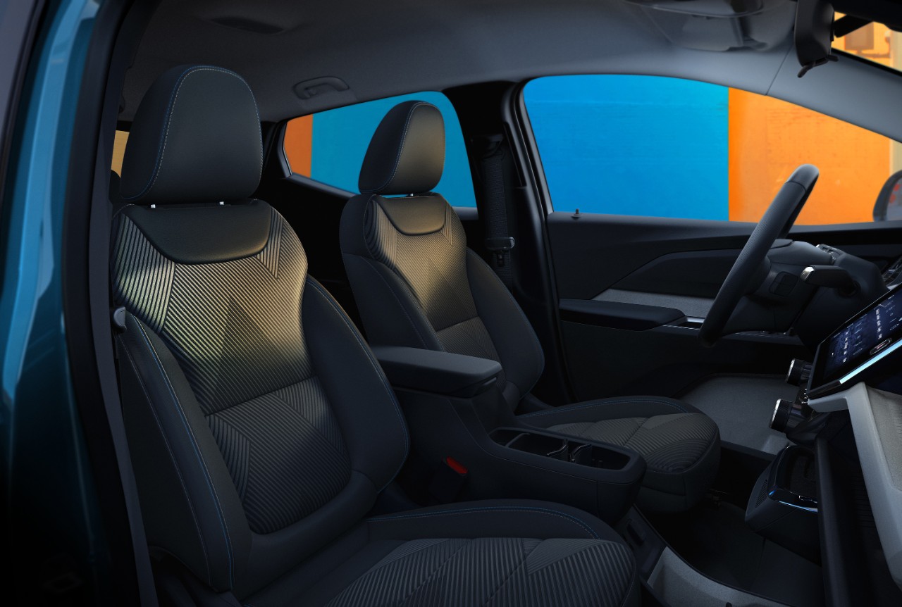 Passenger side front interior view of the Bolt LT Introducing the 2027 Chevrolet Bolt
