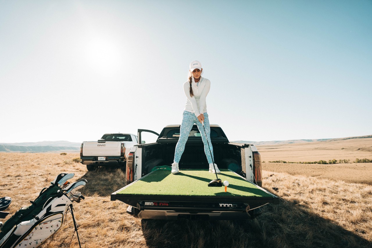 The GMC Sierra EV AT4 powers the world’s hardest game of golf